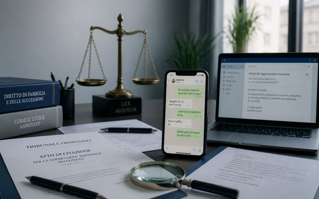 Messaggi WhatsApp come prova nella separazione: valore legale